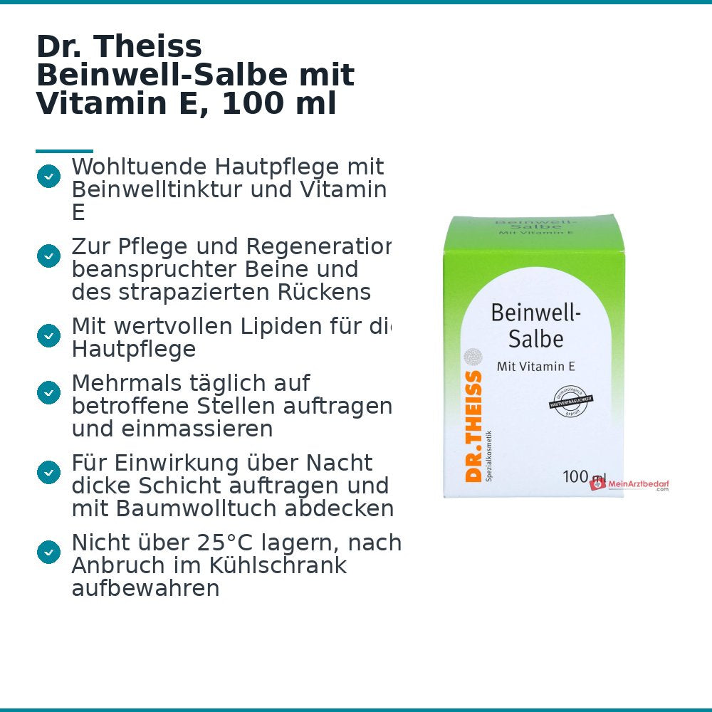 Dr. Theiss Beinwell-Salbe Beinwelltinktur / Vitamin E Salbe, 100 ml.