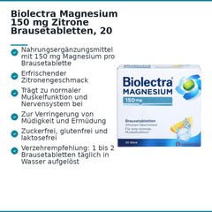 Biolectra Magnesium 150 mg Zitrone Brausetabletten, 20 St..