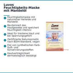 Luvos Heilerde Feuchtigkeits-Maske mit Mandelöl Gesichtsmaske, 2x7,5 ml.
