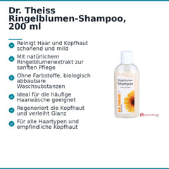 Dr. Theiss Ringelblumen-Shampoo Ringelblumenextrakt Shampoo, 200 ml.