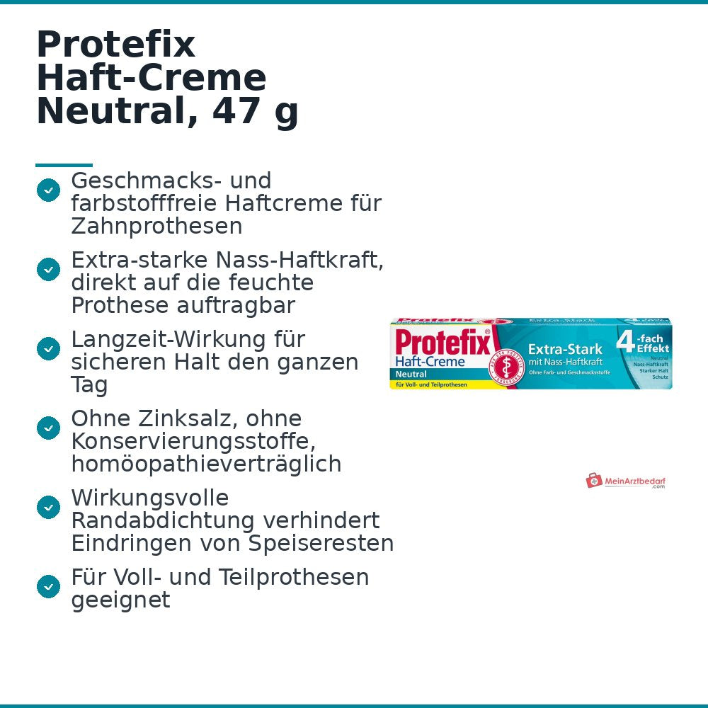 Protefix Haft-Creme Neutral, 47 g.