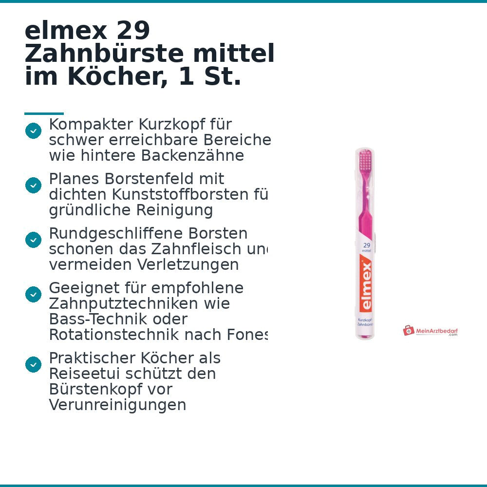 elmex 29 Mittel Zahnbürste im Köcher, 1 St..