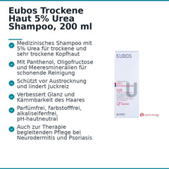 Eubos Trockene Haut Urea 5% Shampoo, 200 ml.