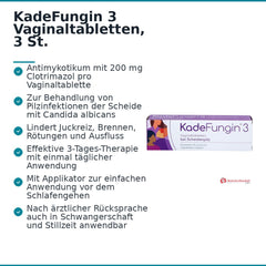 KadeFungin 3 Clotrimazol Vaginaltabletten, 3 St., 3 Stück.