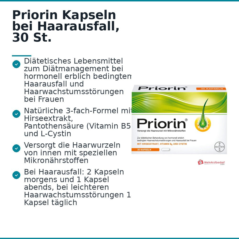 Priorin Kapseln bei Haarausfall, 30 St..
