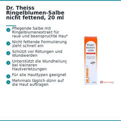 Dr. Theiss Ringelblumen-Salbe nicht fettend Calendula Officinalis Extract Salbe, 20 ml.