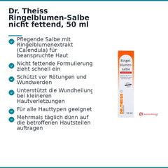 Dr. Theiss Ringelblumen-Salbe nicht fettend Calendula Officinalis Extrakt Salbe, 50 ml.