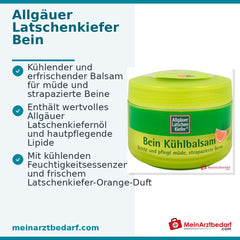 Allgäuer Latschenkiefer Bein Kühlbalsam mit Latschenkiefernöl Balsam, 200 ml.