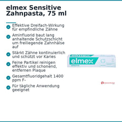 elmex Sensitive Aminfluorid Zahnpasta, 75 ml.
