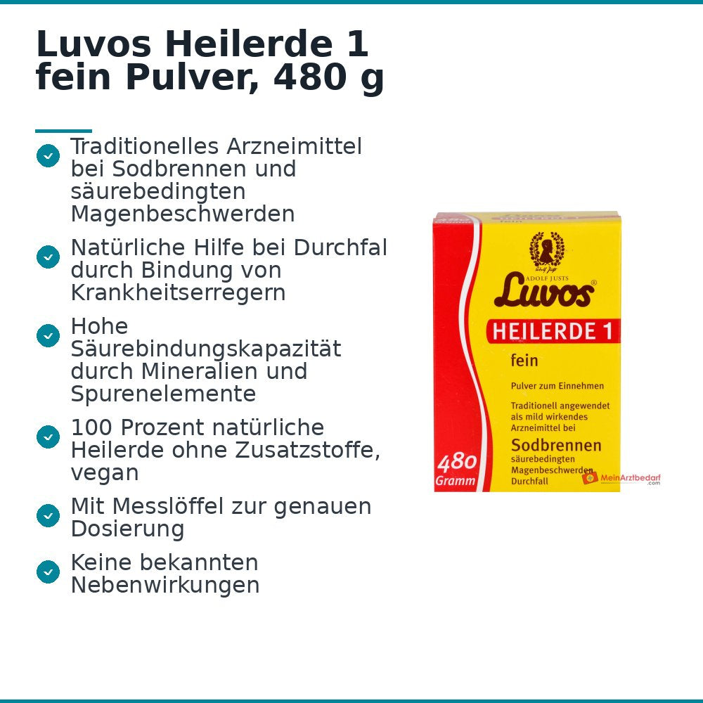 Luvos Heilerde 1 fein Heilerde Pulver, 480 g.