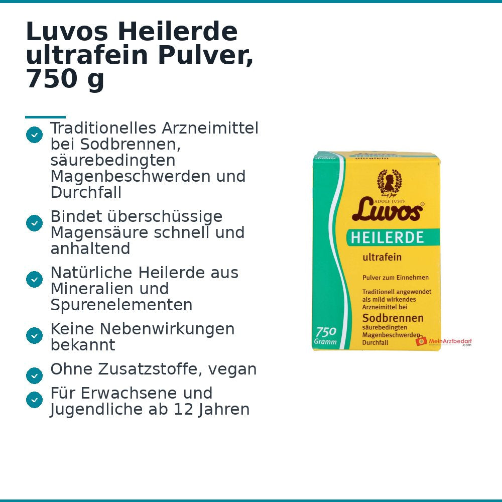 Luvos Heilerde ultrafein Pulver, 750 g.