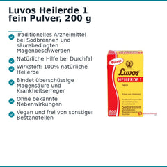 Luvos Heilerde 1 fein Heilerde Pulver zum Einnehmen, 200 g.