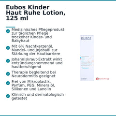 Eubos Haut Ruhe Lotion Nachtkerzenöl / Mandelöl / Jojobaöl / Sheabutter / Panthenol / Johanniskraut-Extrakt Lotion, 125 ml.