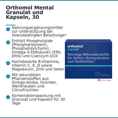 Orthomol Mental Granulat und Kapseln, 30 Tagesportionen.
