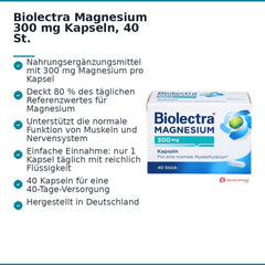 Biolectra Magnesium Magnesiumoxid Kapseln, 40 St..