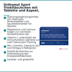 Orthomol Sport Trinkfläschchen mit Tablette und Kapsel, 7 Stück.