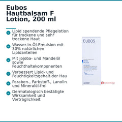 Eubos Hautbalsam F Glycerin / Jojobaöl / Mandelöl Lotion, 200 ml.