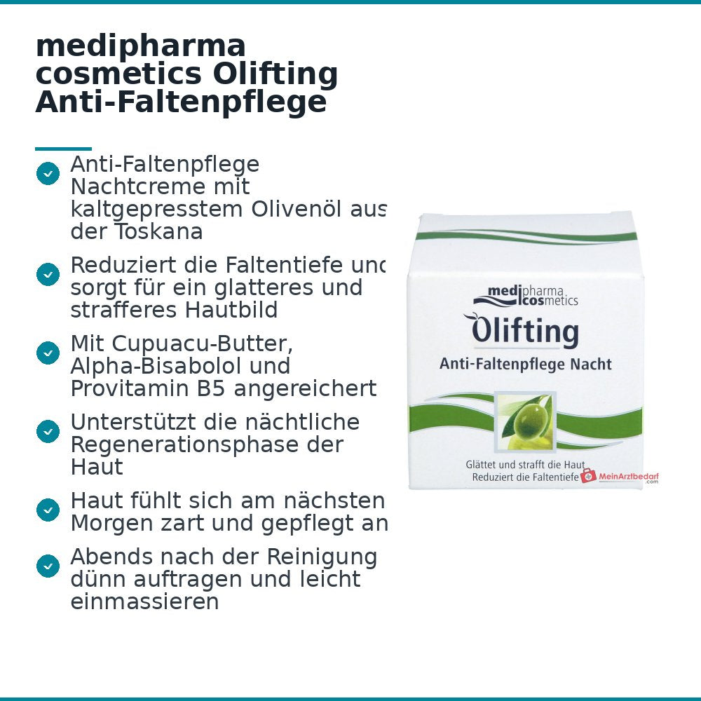 medipharma cosmetics Olifting Anti-Rimpelverzorging Nachtcrème, 50 ml