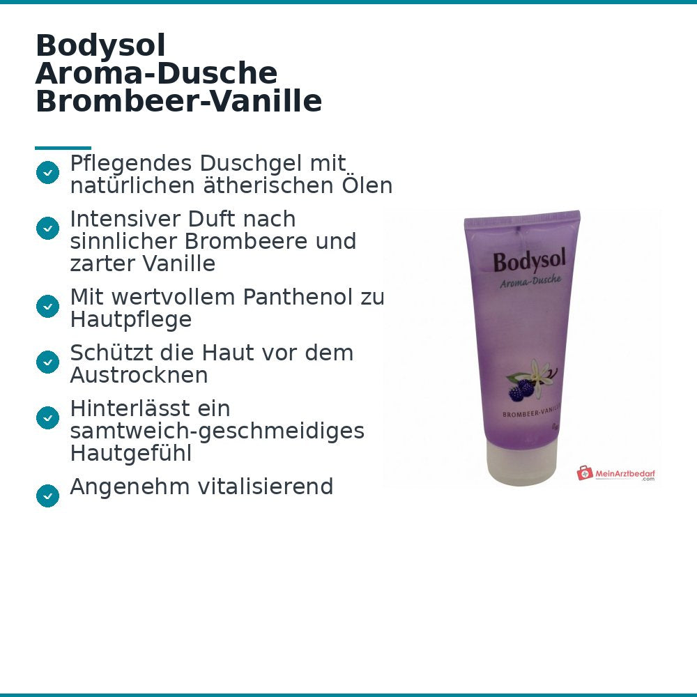 Bodysol Aroma-Dusche Brombeer-Vanille Duschgel, 100 ml