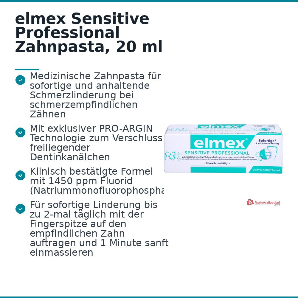elmex Sensitive Professional Arginin Zahnpasta, 20 ml.