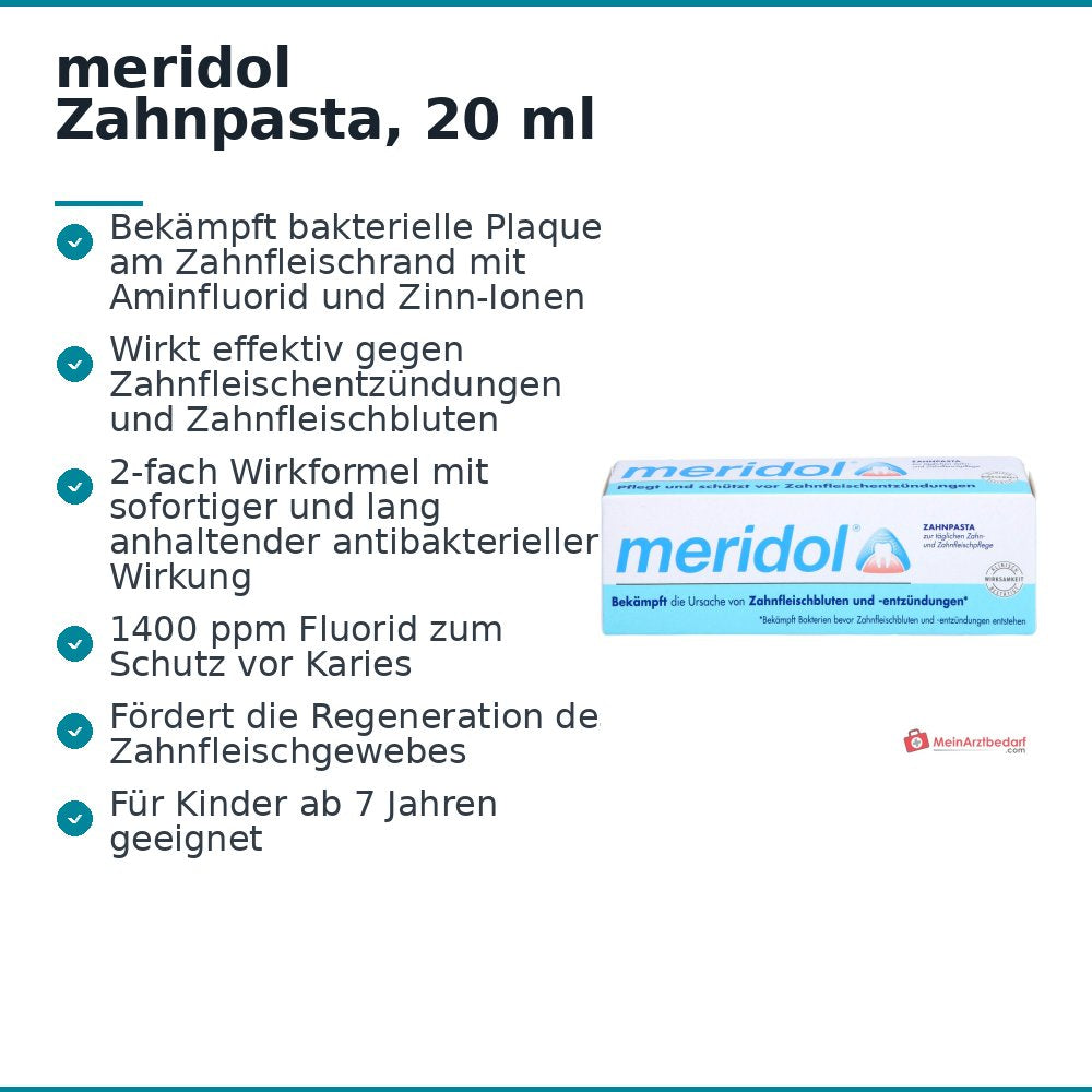 meridol Zahnpasta, 20 ml