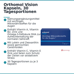 Orthomol Vision Kapseln, 30 Tagesportionen.