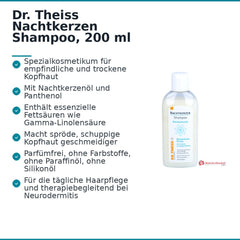 Dr. Theiss Nachtkerzen Shampoo Nachtkerzenöl / Panthenol Spezialkosmetikum, 200 ml.