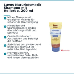 Luvos Naturkosmetik Shampoo mit Heilerde, 200 ml.