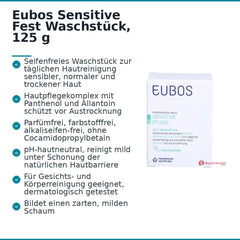 Eubos Sensitive Fest Waschstück Panthenol / Allantoin Seife, 125 g.
