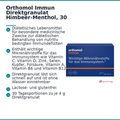 Orthomol Immun Direktgranulat Himbeer-Menthol, 30 St..
