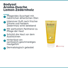 Bodysol Aroma-Dusche Lemon-Zedernholz Duschgel mit Panthenol, 100 ml.