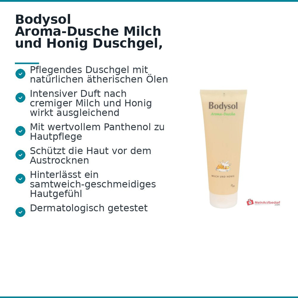 Bodysol Aroma Duschgel Milch und Honig Duschgel, 250 ml.