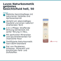 Luvos Naturkosmetik getöntes Gesichtsfluid hell, 50 ml.