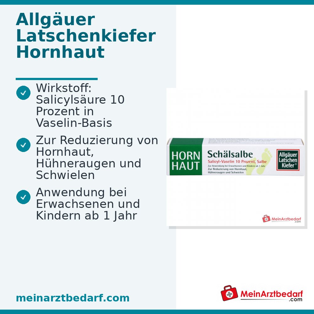 Allgäuer Latschenkiefer Hornhaut Schälsalbe Salicylsäure Salbe, 50 g.