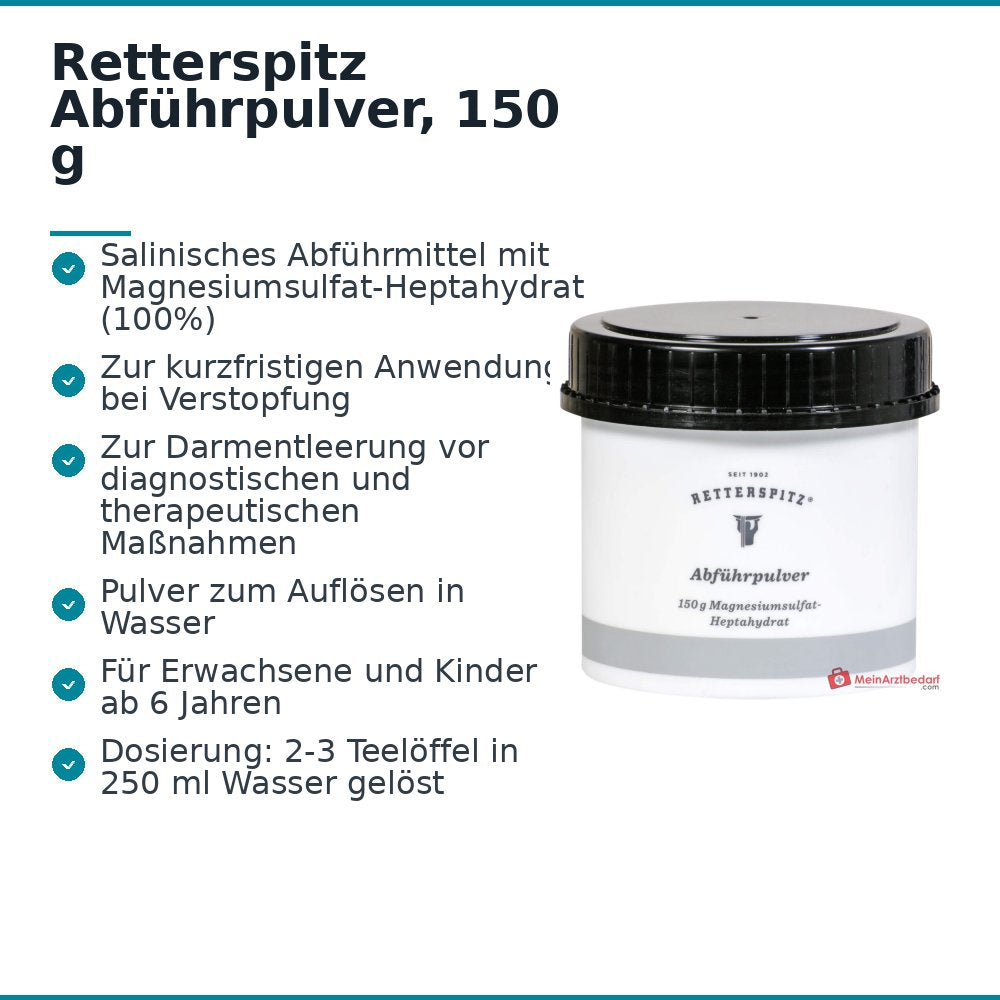 Retterspitz Abführpulver, 150 g.
