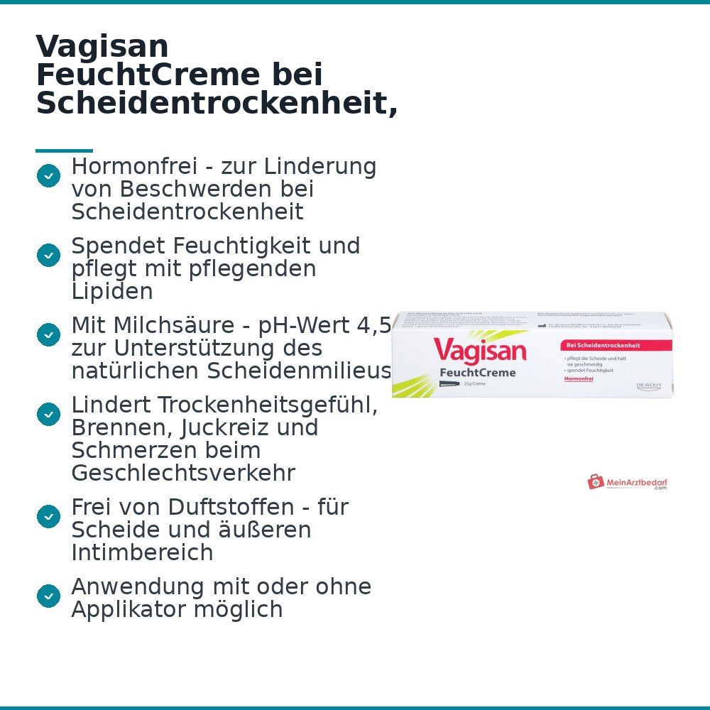 Vagisan FeuchtCreme bei Scheidentrockenheit, 25 g.