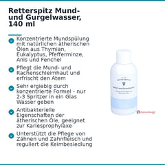 Retterspitz Mund- und Gurgelwasser, 140 ml.