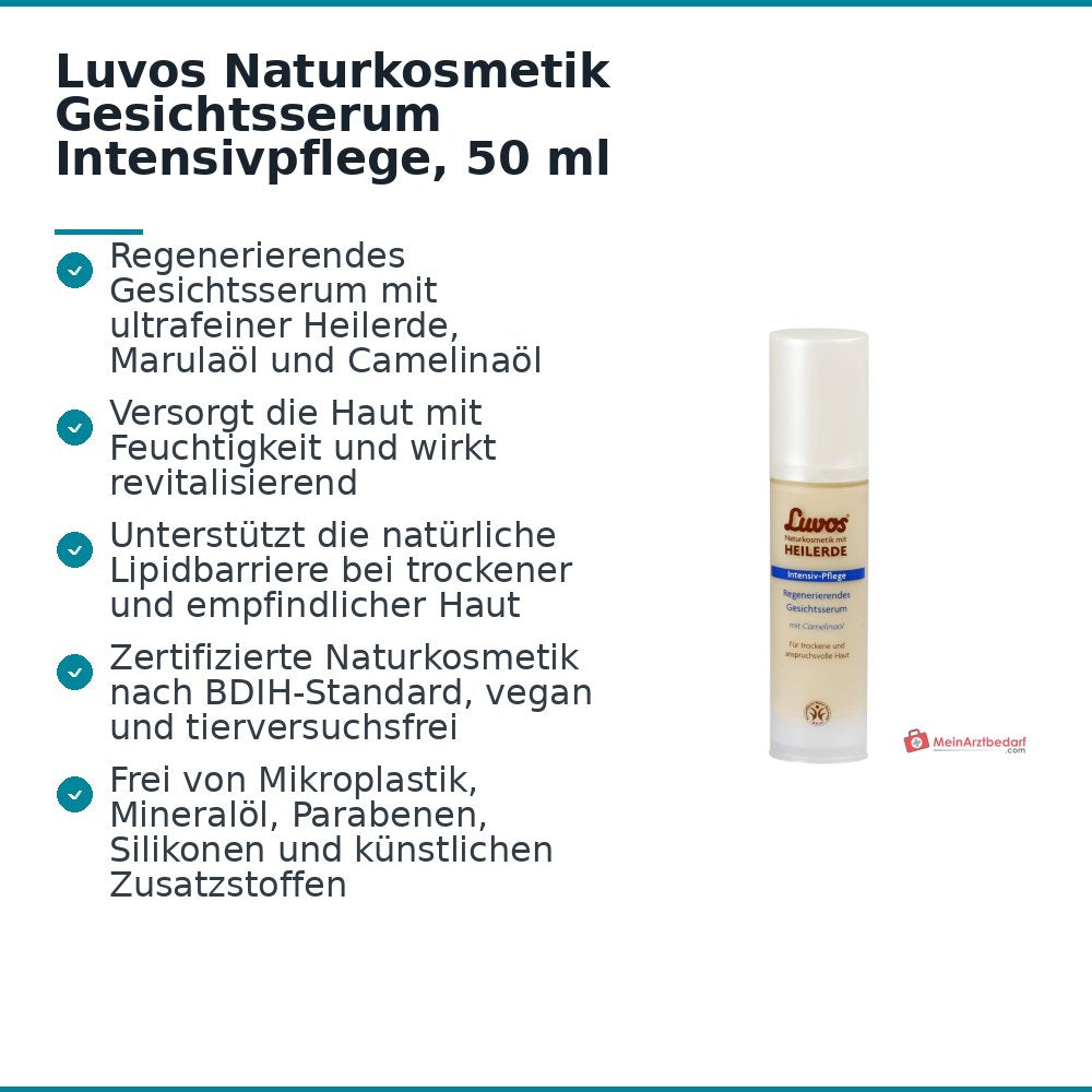 Luvos Naturkosmetik Gesichtsserum Intensivpflege, 50 ml.