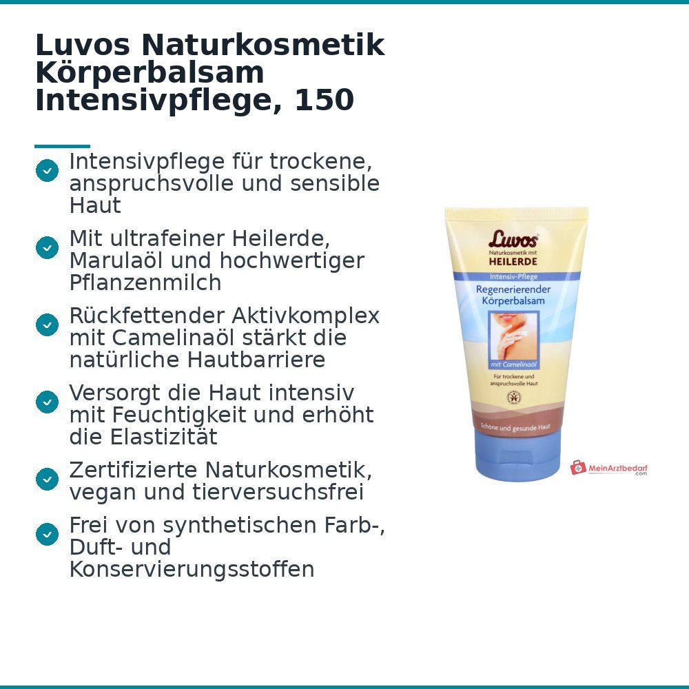 Luvos Naturkosmetik Körperbalsam Intensivpflege, 150 ml.