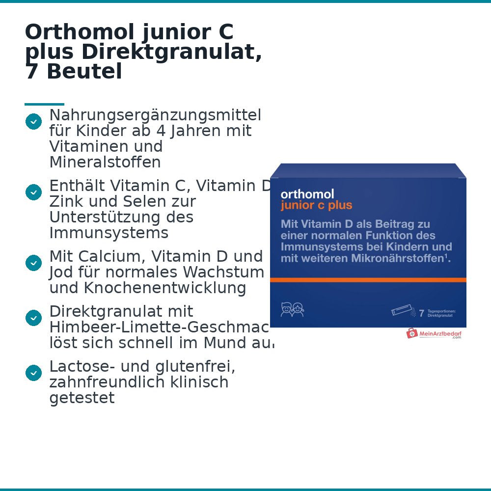 Orthomol junior C plus Direktgranulat, 7 Beutel.
