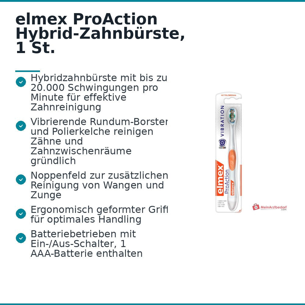 elmex ProAction Hybridzahnbürste batteriebetrieben, 1 St..