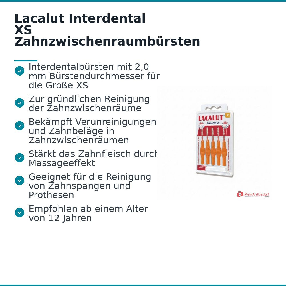 Lacalut Interdental XS Interdentalbürsten 2,0 mm, 5 St..