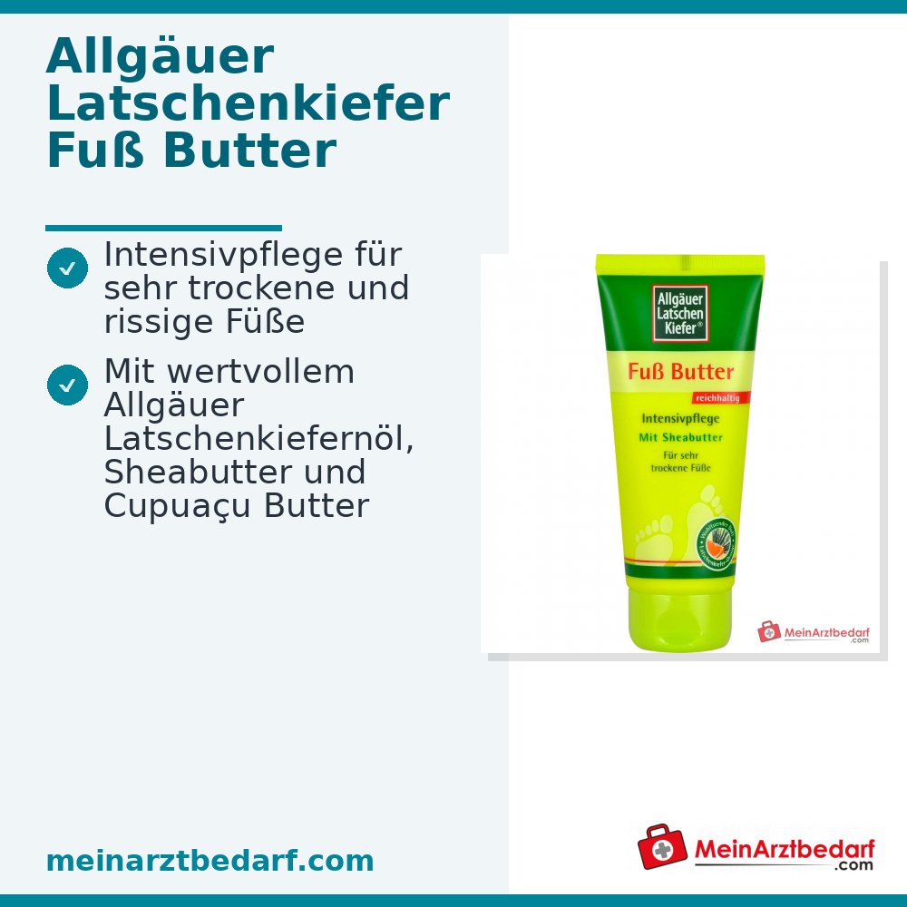 Allgäuer Latschenkiefer Fuß Butter Latschenkiefernöl / Sheabutter / Cupuaçu Butter Creme, 100 ml.