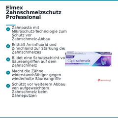 Elmex Zahnschmelzschutz Professional Chitosan / Zinnchlorid / Natriumfluorid Zahnpasta, 75 ml.