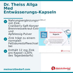 Dr. Theiss Allga Med Entwässerungs-Kapseln Zink / Cranberry / Brennnessel / Apfelessig Kapseln, 30 St..