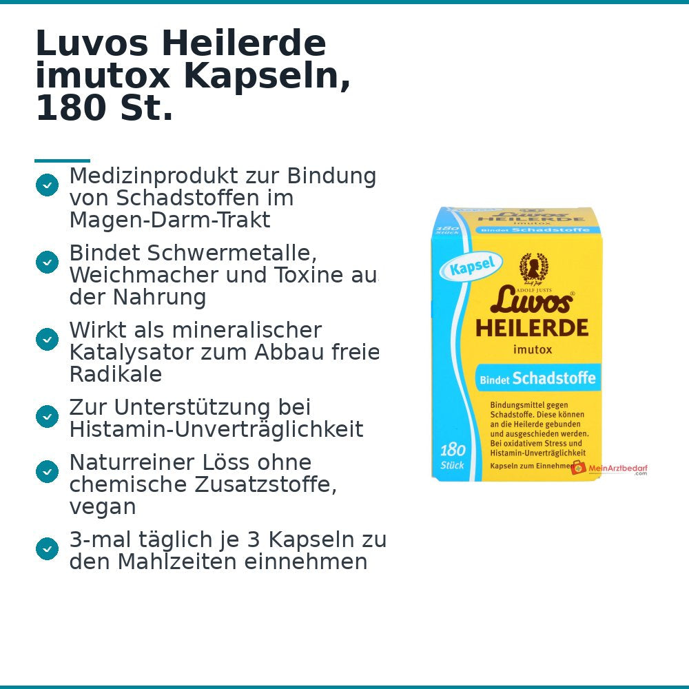 Luvos Heilerde imutox Heilerde Hartkapseln, 180 St..