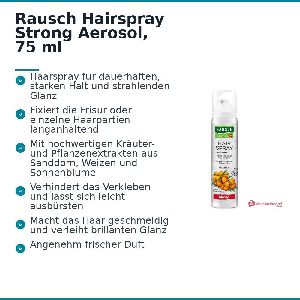 Rausch Hairspray Strong Aerosol, 75 ml.