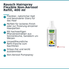 Rausch Hairspray Flexible Non-Aerosol Refill, 400 ml.