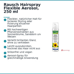Rausch Hairspray Flexible Aerosol, 250 ml.