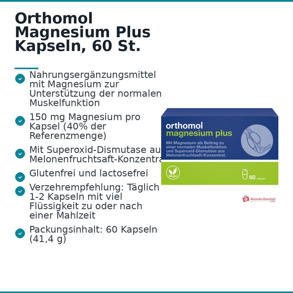 Orthomol Magnesium Plus Kapseln, 60 St..